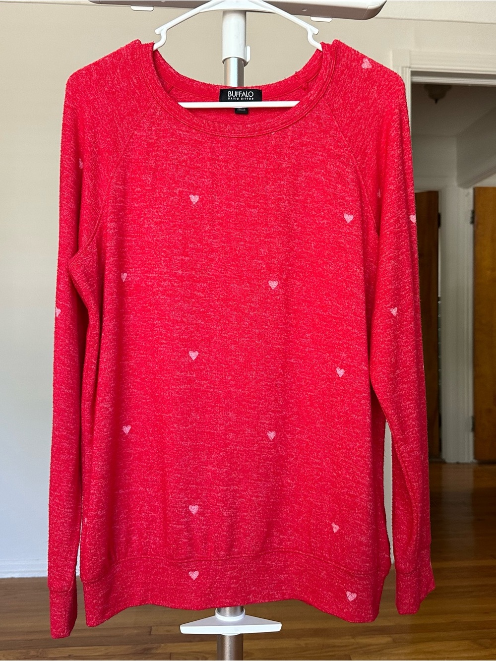 Buffalo David Bitton Red Heart Knit Pullover size S